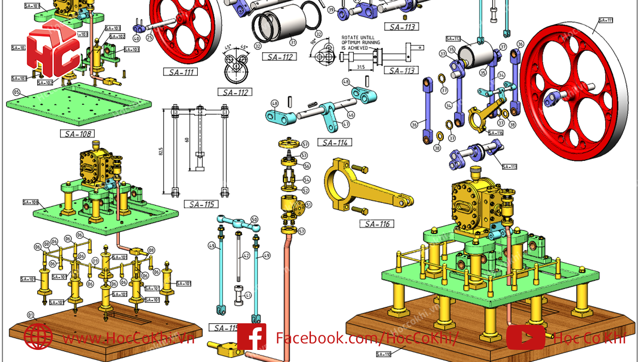 Bài tập vẽ 3D part và lắp ráp assembly trong Inventor - Phần 2